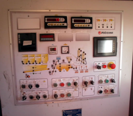 Mobile batching plant control panel
